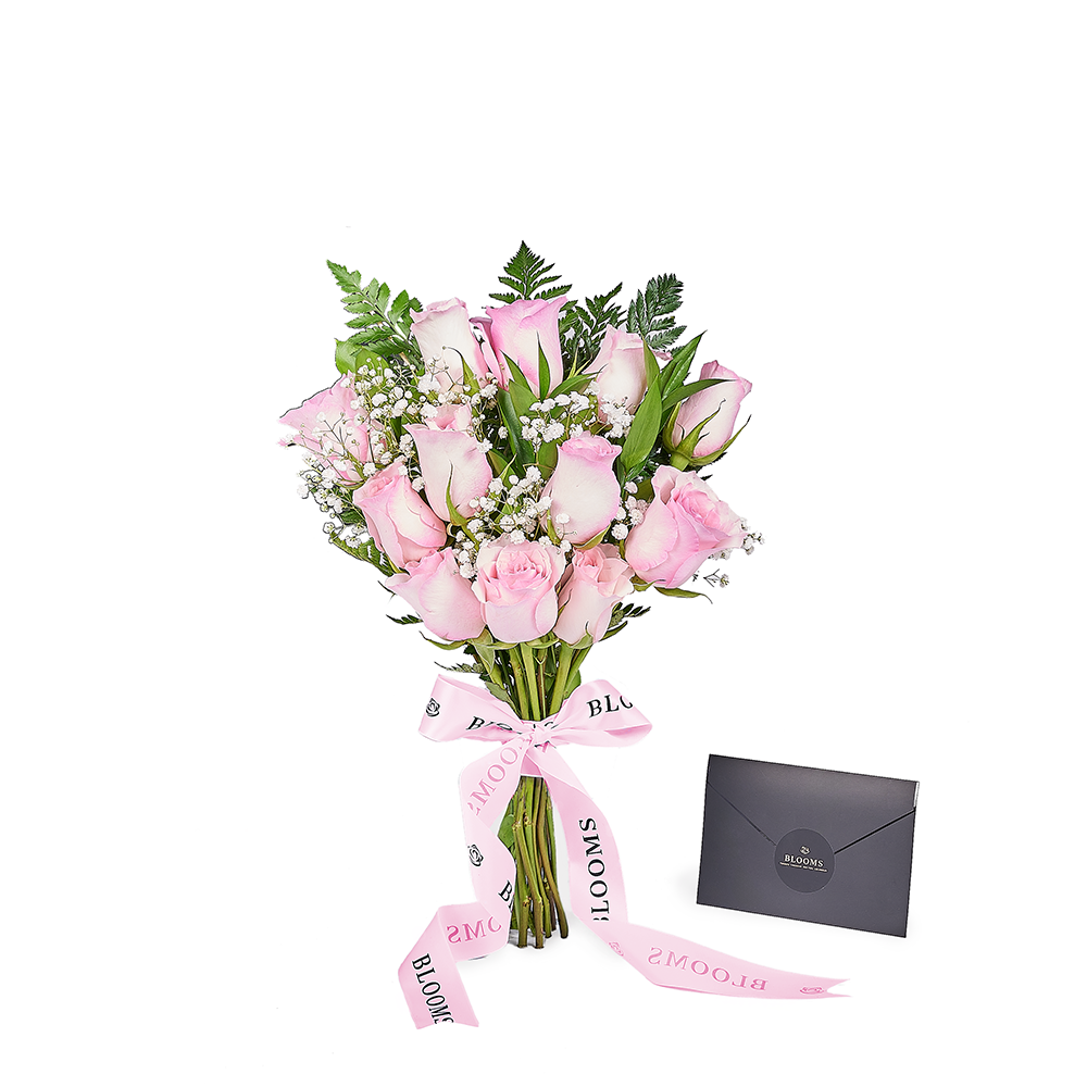 Mother’s Day 12 Stem Pink Rose Bouquet with Box, rose gift, rose, mothers day gift, mothers day, New York delivery