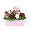 Valentine's Day Chocolate Dipped Strawberries Pink Tin from New York Blooms - Gourmet Gifts - New York Delivery.