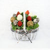 Valentine's Day Chocolate Dipped Strawberries White Basket from New York Blooms - Gourmet Gifts - New York Delivery.