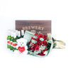 Time To Celebrate Flowers & Beer Gift, Red Roses Gift Set, Red Roses Gift Baskets, Beer Gifts, NY Delivery