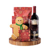Gingerbread Man & Holiday Wine Gift, wine gift, wine, christmas gift, christmas, holiday gift, holiday, gourmet gift, gourmet New York Blooms