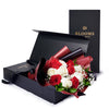 Valentine's Day 12 Stem Red & White Rose Bouquet With Box