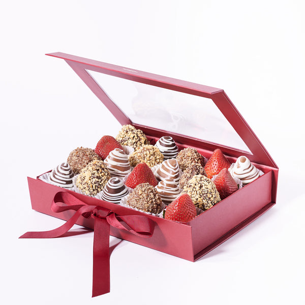 Assorted Chocolate Dipped Strawberry Gift Box Gourmet gifts NY