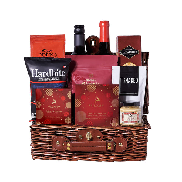 Gourmet Christmas Wine Duo Gift Basket Wine gift baskets New York