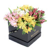Spring Bloom Peruvian Lily Hat Box from New York Blooms - Mixed Floral Hat Box - New York Delivery.
