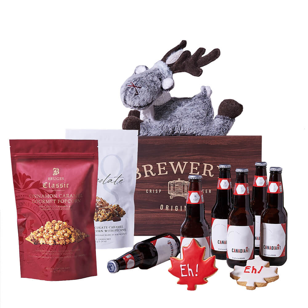 Canada Day Brews &amp; Snacks Gift, canada day gift, canada day, gourmet gift, gourmet, beer gift, beer