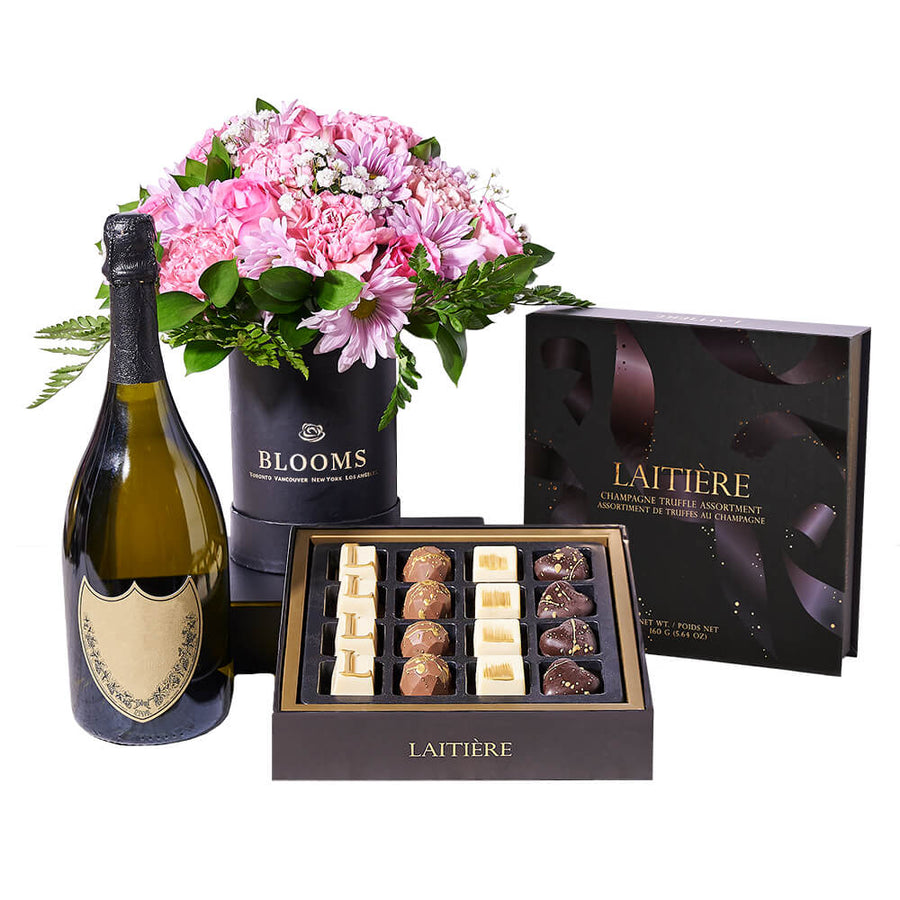 Complete Graduate Celebration Gift Set, chocolate gift, chocolate, sparkling wine gift, sparkling wine, flower gift, flowers, graduation gift, graduation