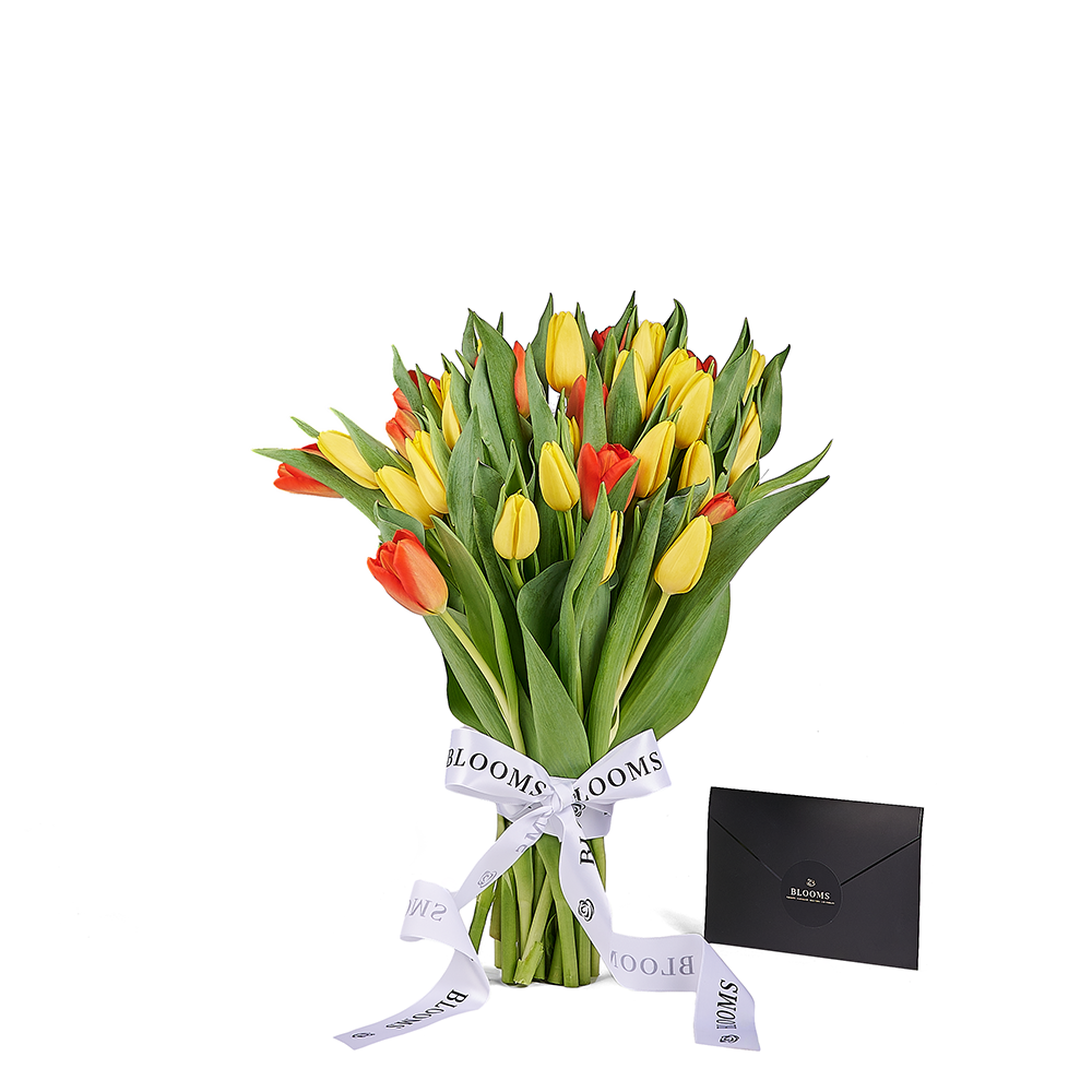 Country Garden Tulip Bouquet, tulip gift, tulips, seasonal flower gift, seasonal flowers, flower gift, flowers, New York delivery