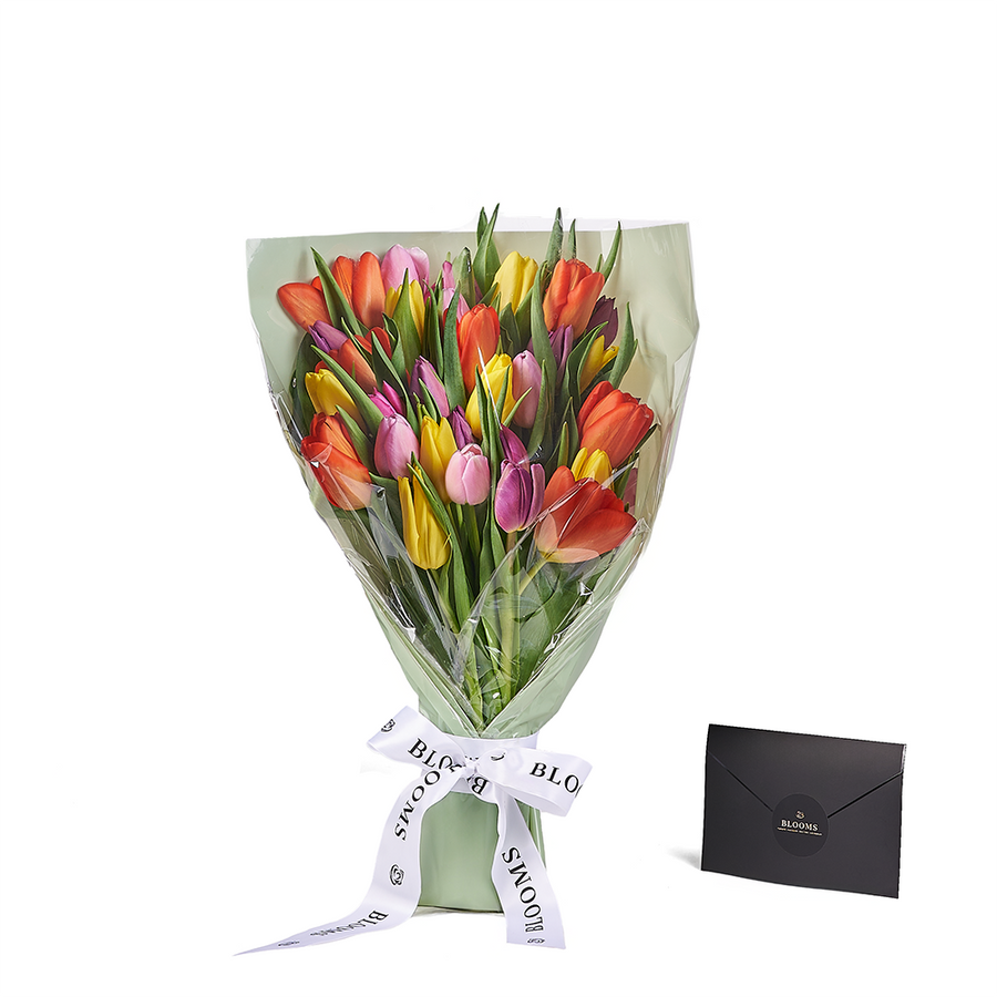 Encapsulated Elegance Tulip Bouquet, tulip gift, tulip, flower gift, flower, seasonal flower gift, seasonal flower, New York delivery
