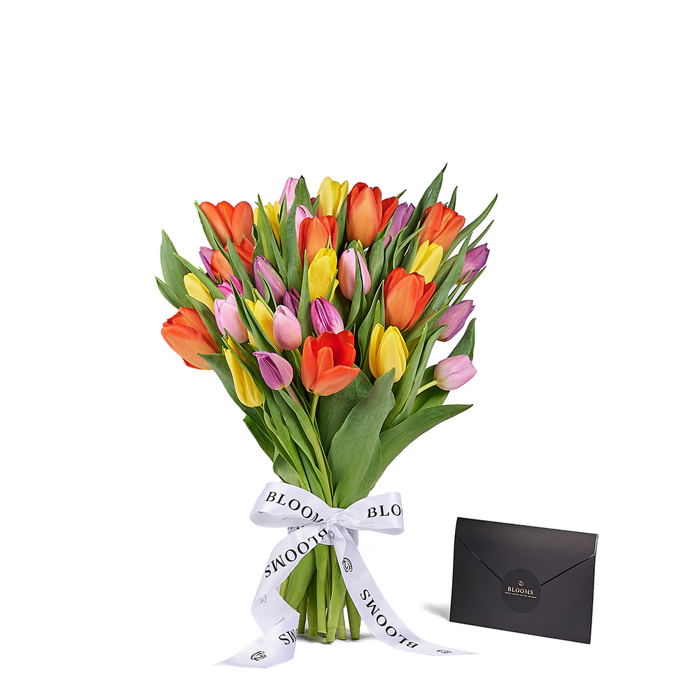 Encapsulated Elegance Tulip Bouquet, tulip gift, tulip, flower gift, flower, seasonal flower gift, seasonal flower, New York delivery