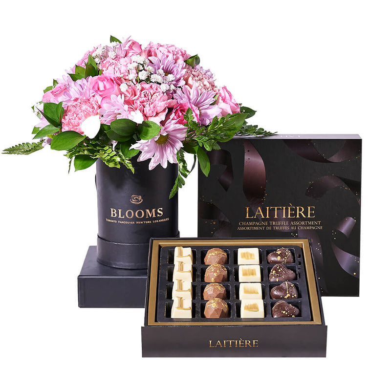 Graduation Arrangement & Truffle Gift, graduation gift, graduation, gourmet gift, gourmet, chocolate gift, chocolate, truffle gift, truffle, new grad gift, new grad New York Blooms