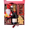 Holiday Champagne & Mr. Claus Gift Box, champagne gift, champagne, sparkling wine gift, sparkling wine, gourmet gift, gourmet, chocolate gift, chocolate, christmas gift, christmas, holiday gift, holiday. New York Blooms- New York Delivery Blooms