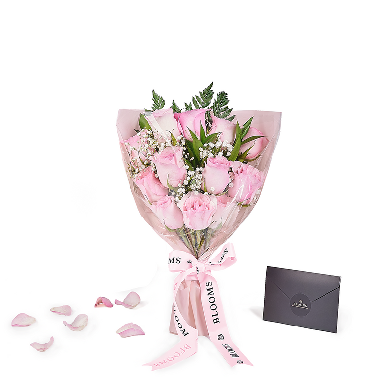 Mother’s Day 12 Stem Pink Rose Bouquet with Box, rose gift, rose, mothers day gift, mothers day, New York delivery