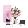 Mother’s Day 12 Stem Pink Rose Bouquet with Box & Champagne, champagne gift, champagne, sparkling wine gift, sparkling wine, mothers day gift, mothers day, New York delivery