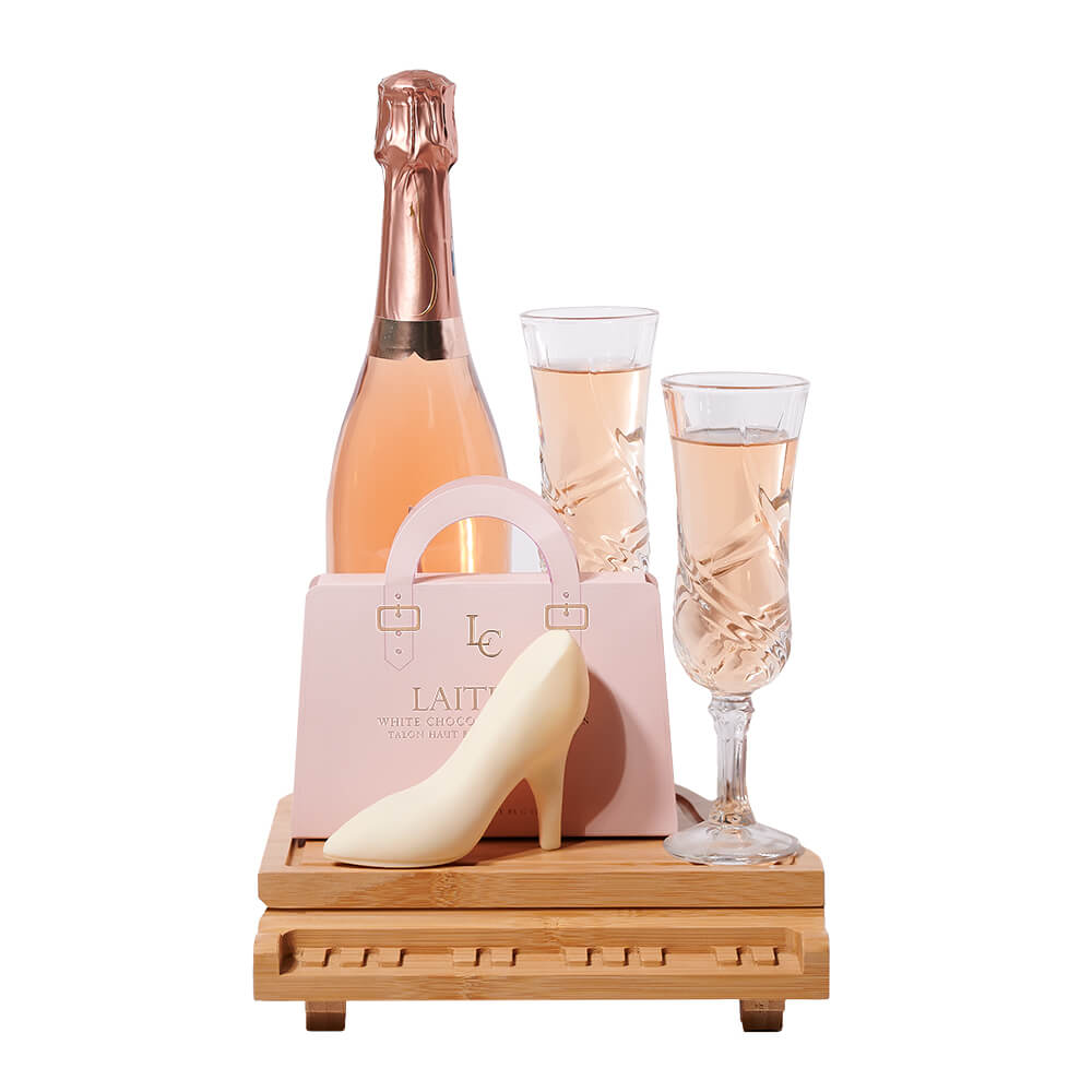 Mother’s Day Champagne &amp; Piano Gift from New York Blooms - Champagne &amp; Gourmet Gift Set - New York Delivery.