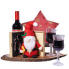 Mr. Claus Holiday Wine Gift from New York Blooms - Plush & Wine Gift Sets - New York Delivery.