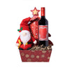 Santa Wine & Truffle Gift from New York Blooms - Holiday Wine Gift Baskets - New York Delivery.