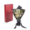 Valentine's Day 12 Stem White Rose Bouquet With Designer Box from New York Blooms - Flower Gifts - New York Delivery.