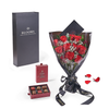 Valentine’s Day Dozen Red Rose Bouquet With Box & Chocolate from New York Blooms - Floral Gift Set - New York Delivery.