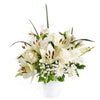 Alabaster Mixed Lily Arrangement, Mixed Floral Arrangement, White Floral Arrangement, White Floral Bouquets, White Floral Arrangement, Floral Gift Baskets, NY Same Day Delivery