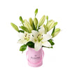 Wondrous Cream Lily Hat Box from New York Blooms - Lily Gifts - New York Delivery.