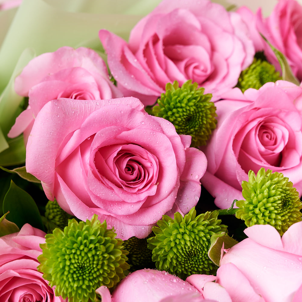 Pink Mixed Rose & Daisy Bouquet with Box from New York Blooms - Floral Gift Box - New York Delivery.
