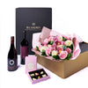 Lush Rose & Orchid Box Gift Set, rose gift baskets, gourmet gifts, gifts, roses, wine gifts New York Blooms