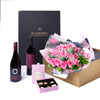 The Complete Pink Rose & Wine Gift Set from New York Blooms - Flower & Wine Gift Set - New York Delivery.