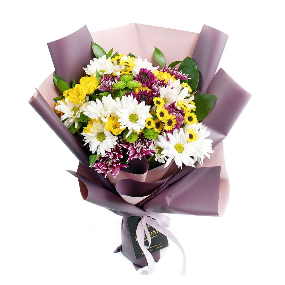 Be A Wildflower Daisy Bouquet, Daisies Bouquet, Floral Gifts, Mixed Daisies, NY Same Day Delivery