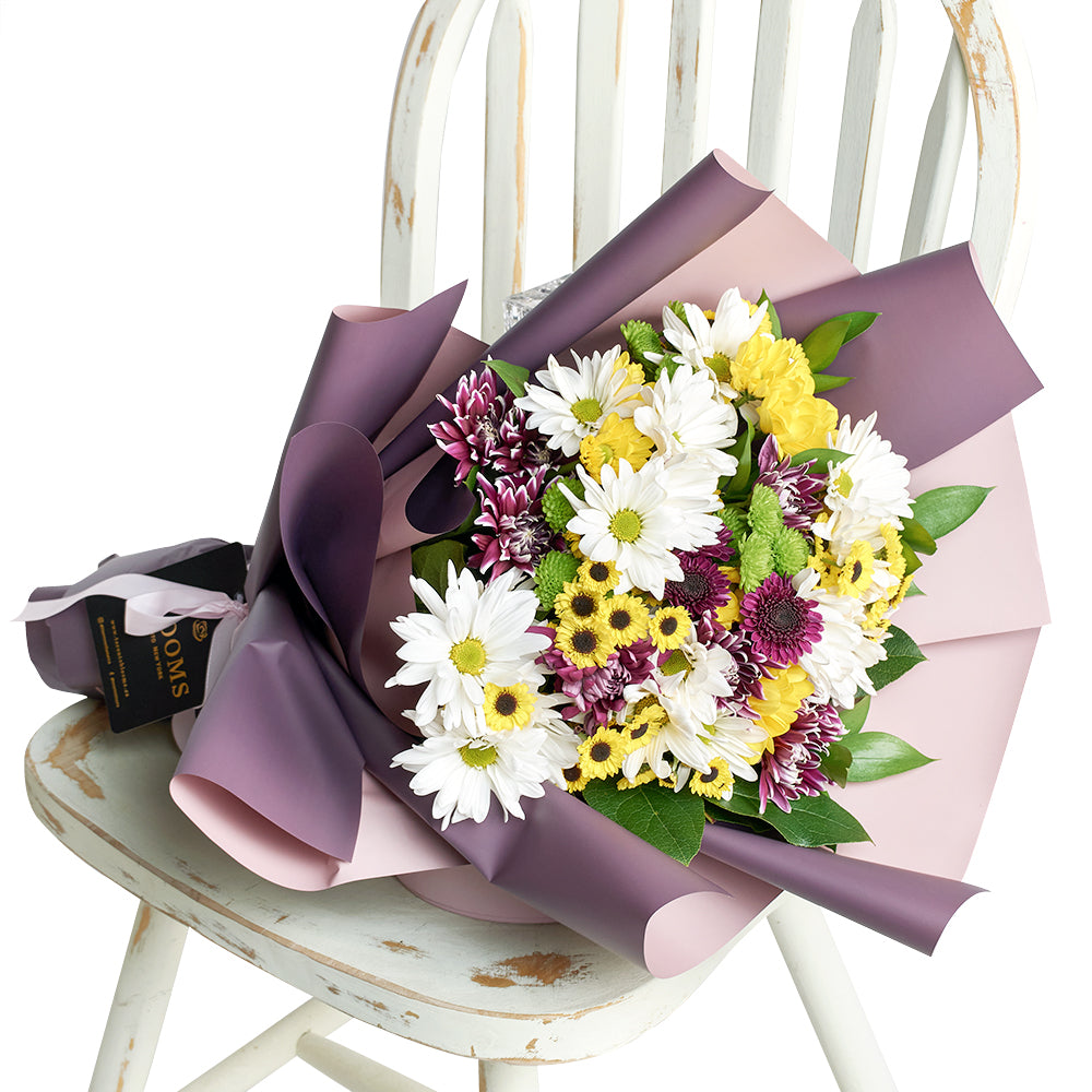 Be A Wildflower Daisy Bouquet, Daisies Bouquet, Floral Gifts, Mixed Daisies, NY Same Day Delivery