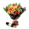 Mixed rose bouquet in red, yellow, and orange. Same Day NY Delivery