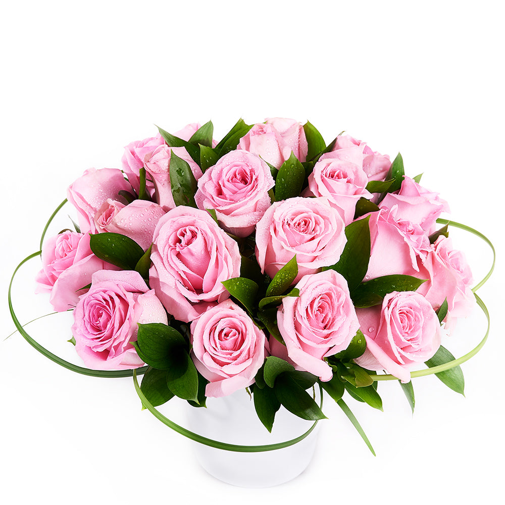 Blushing Rose Arrangement, Rose Arrangements, Pink Roses, NY Same Day Delivery. New York Blooms