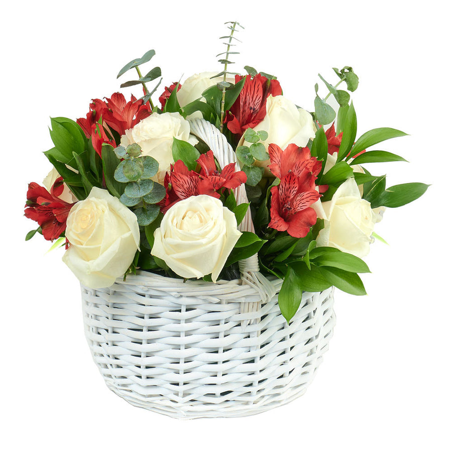 Bountiful Garden Basket For Mom, Floral Gift Baskets, Floral Gifts, Mixed Floral Arrangement, Mixed Floral Gift Baskets, NY Same Day Delivery