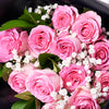 Valentine's Day 12 Stem Pink Rose Bouquet With Designer Box from New York Blooms - Flower Gifts - New York Delivery.