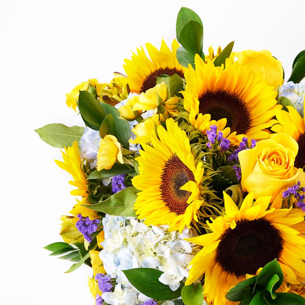 Charming Amber Sunflower Arrangement - New York Blooms - USA flower delivery