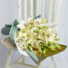 Crisp Snow Peruvian Lily Bouquet, Lily Gifts, White Lilies, Floral Gifts, Floral Bouquets, NY Same Day Delivery