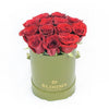Red Rose & Spring Green Gift Box, Red Roses Hat Box, Rose Gifts, Floral Gifts, Gift Baskets, NY Same Day Delivery
