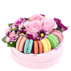 French Soirée Floral Gourmet Box Set, Assorted Macaron Gift Set, Macaron Gift Box, Macaron Hat Box, Macaron Gifts, Baked Goods, NY Same Day Delivery