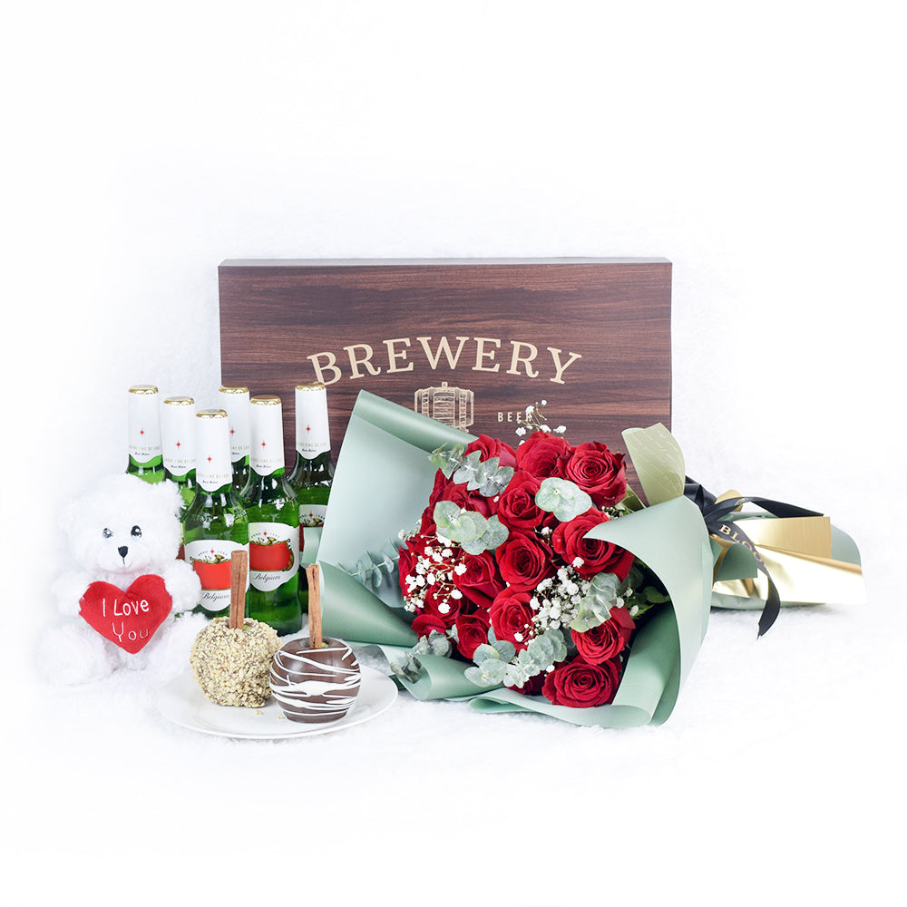 It's  A Fun Surprise! Flowers &amp; Beer Gift, Beer Gift Baskets, Floral Gifts, NY Same Day Delivery