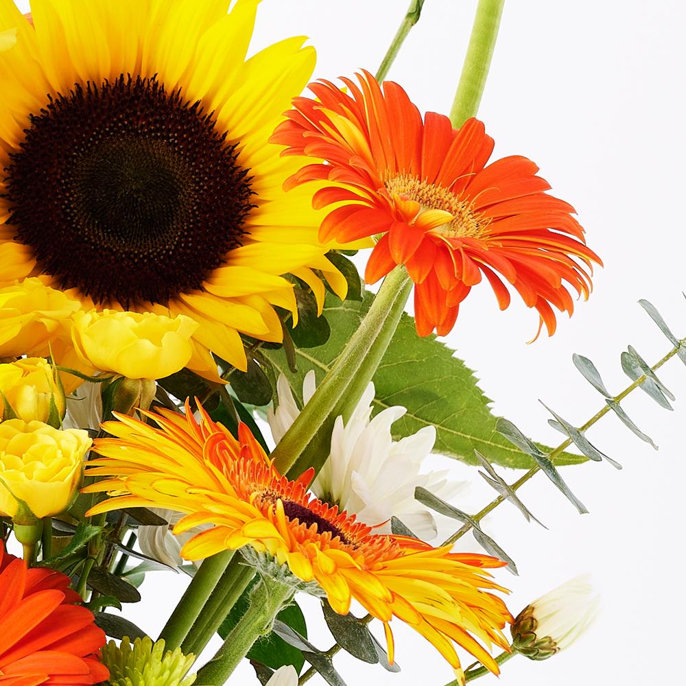 Exalted Amber Sunflower Arrangement - New York Blooms - USA flower delivery