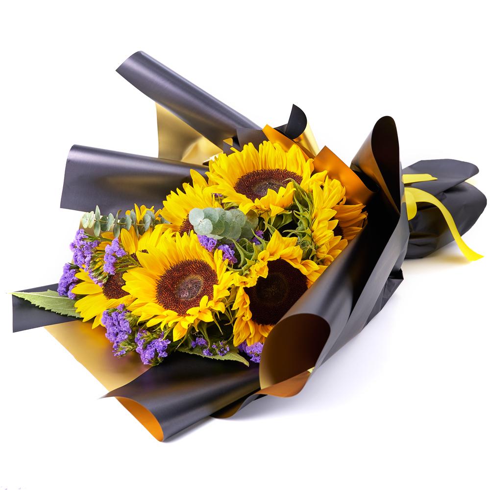 Golden Grace Sunflower Bouquet - New York Blooms - USA flower delivery