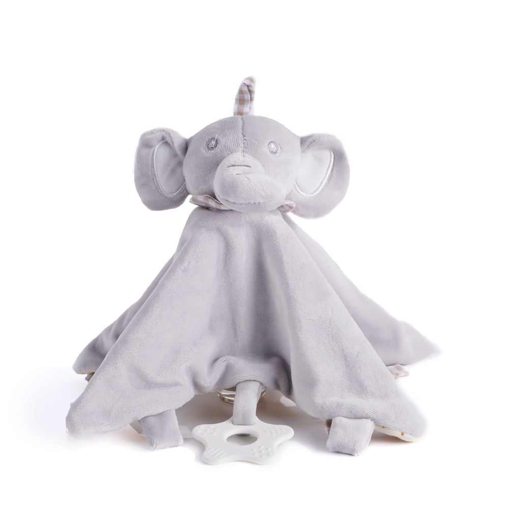 Grey Plush Elephant Blanket - New York Blooms - USA baby gift delivery