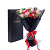 Valentine's Day 12 Stem Pink & Red Rose Bouquet With Designer Box from New York Blooms - Flower Gifts - New York Delivery.
