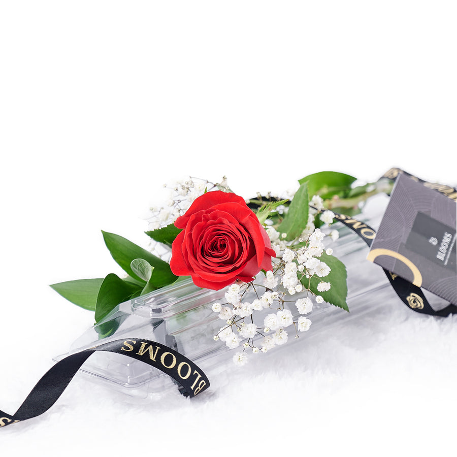 Valentine's Day Single Red Rose from New York Blooms - Flower Gifts - New York Delivery.