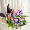 Lavender Whispers Iris Bouquet, Mixed Floral Bouquet, Multi-Colored Floral Arrangement, Floral Gifts, Mixed Flower Gifts, Roses, Purple Irises, Lilies, Peruvian Lilies, Purple Flower Bouquet, NY Same Day Delivery