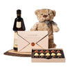 Liquor & Teddy Chocolate Gift, chocolate gift, chocolate, liquor gift, liquor, gourmet gift, gourmet, teddy bear gift, teddy bear, plush gift, plush New York Blooms
