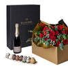 Love Like This Rose Gift Box, rose gift, roses, champagne gift, champagne, sparkling wine gift, sparkling wine, rose gift, roses, flower gift, flowers, chocolate covered strawberries, chocolate covered strawberry gift, valentines gift, valentines New York Blooms