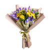 Luminous Lavender Iris Bouquet harmonizes the vibrant yellow of the sun with the soothing lavender tones of irises, creating a versatile flower gift suitable for any occasion. New York Blooms