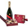 Holiday Champagne & Chocolate Gift, Christmas Gift Baskets, Champagne Gift Baskets, Gourmet Gift Baskets, Chocolate Gift Baskets, Chocolate Truffles, Champagne, Xmas Gifts, USA Delivery