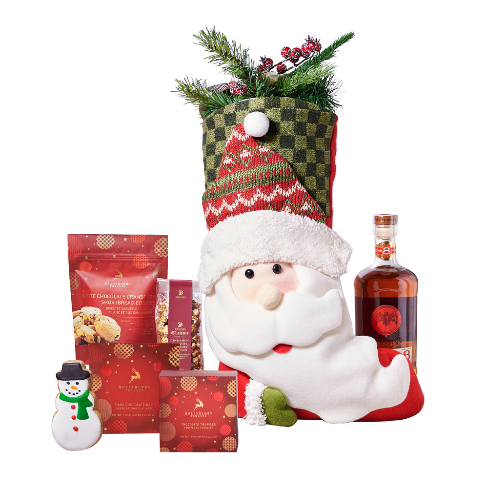Holiday Stocking Liquor Gift Set, christmas gift basket, christmas gift, christmas, holiday gift basket, holiday gift, holiday, gourmet gift basket, gourmet gift, gourmet, liquor gift basket, liquor gift, liquor New York Blooms